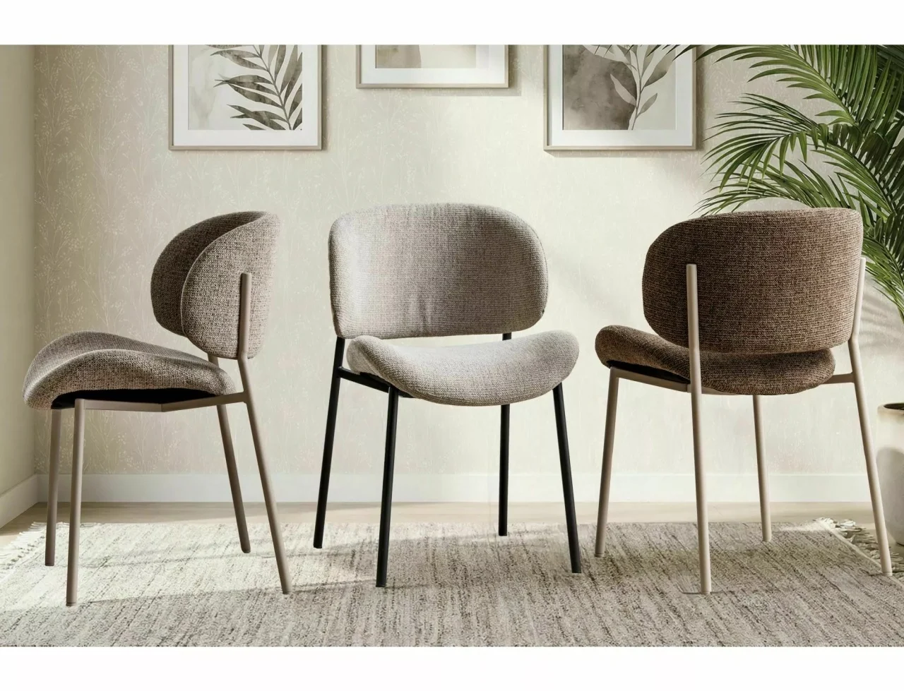 Scaun KISO NOELLE – 52x59x81 cm,  bej inchis / casmir [4]