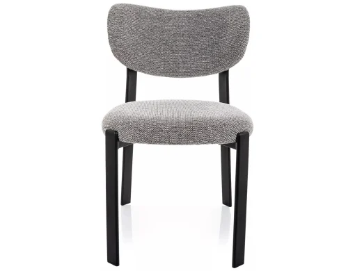 Scaun lemn tapitat Rin 254 gri/negru - H79 cm [2]