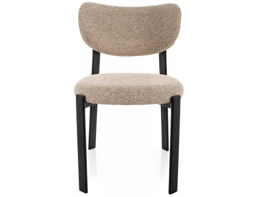 Scaun lemn tapitat Rin 253 bej/negru mat - H79 cm [3]
