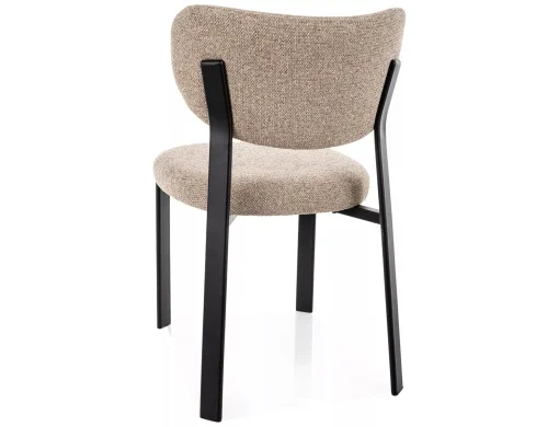 Scaun lemn tapitat Rin 253 bej/negru mat - H79 cm [2]