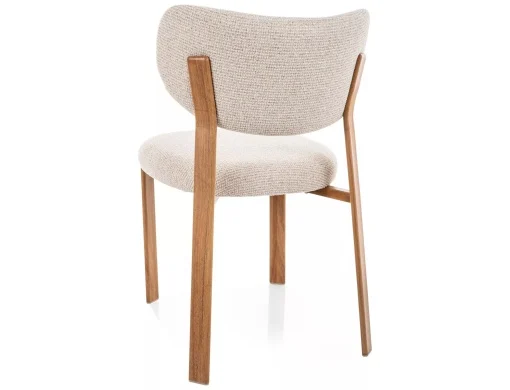 Scaun lemn tapitat Rin D 255 bej deschis/stejar - H79 cm [2]