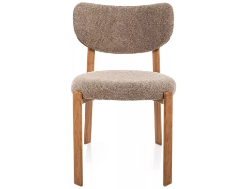 Scaun lemn tapitat Rin D 256 cappuccino/stejar - H79 cm [3]