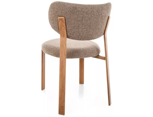 Scaun lemn tapitat Rin D 256 cappuccino/stejar - H79 cm [2]