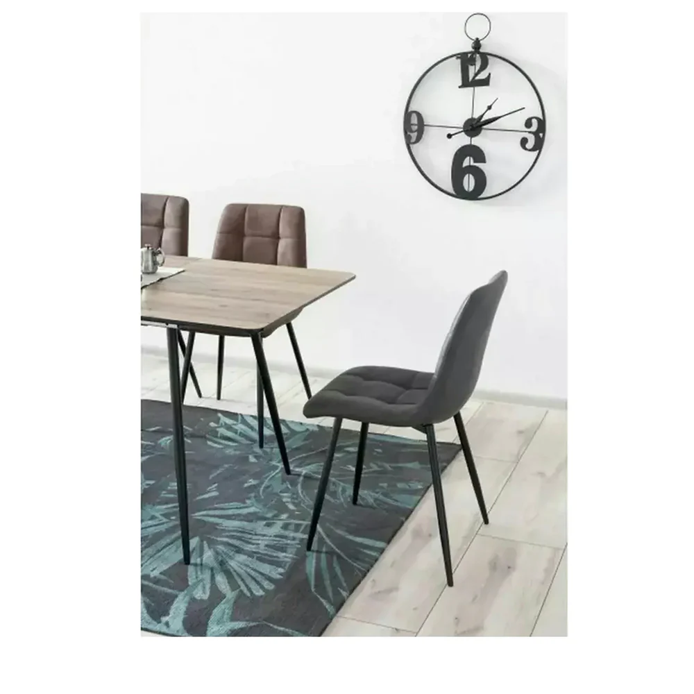 Scaun LOOK – 45x38x88 cm, gri / negru, piele ecologică / metal [2]