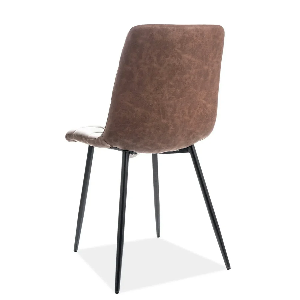 Scaun LOOK – 45x38x88 cm, gri / negru, piele ecologică / metal [2]