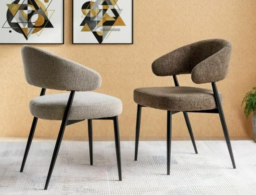 Scaun LUCIO NOELLE – 48x55x80 cm, cappuccino / negru mat [3]