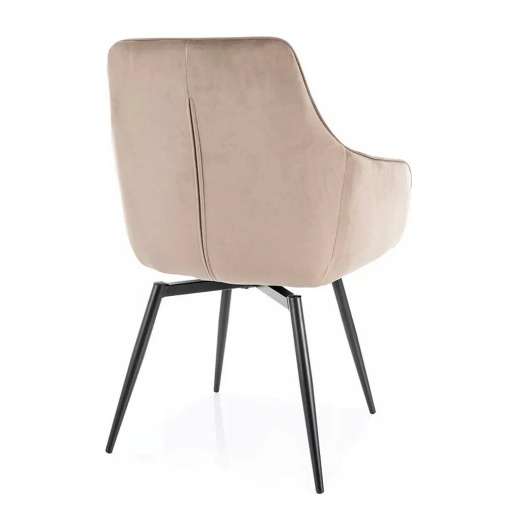 Scaun MARLO – 55x58x88 cm, bej închis Bluvel 40 / negru [2]