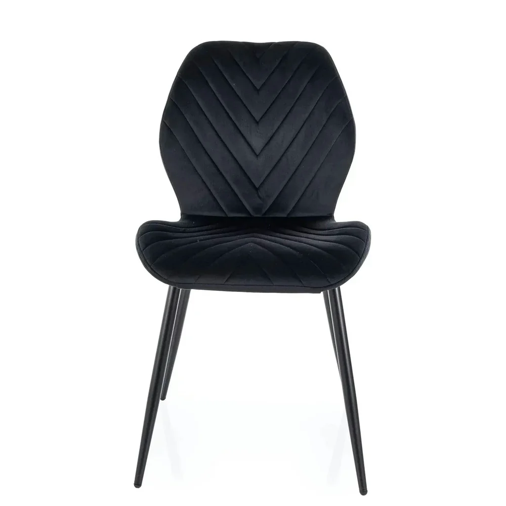 Scaun MIKE – 48x56x86 cm, negru Bluvel 19 / negru, stofă catifelată / metal [2]