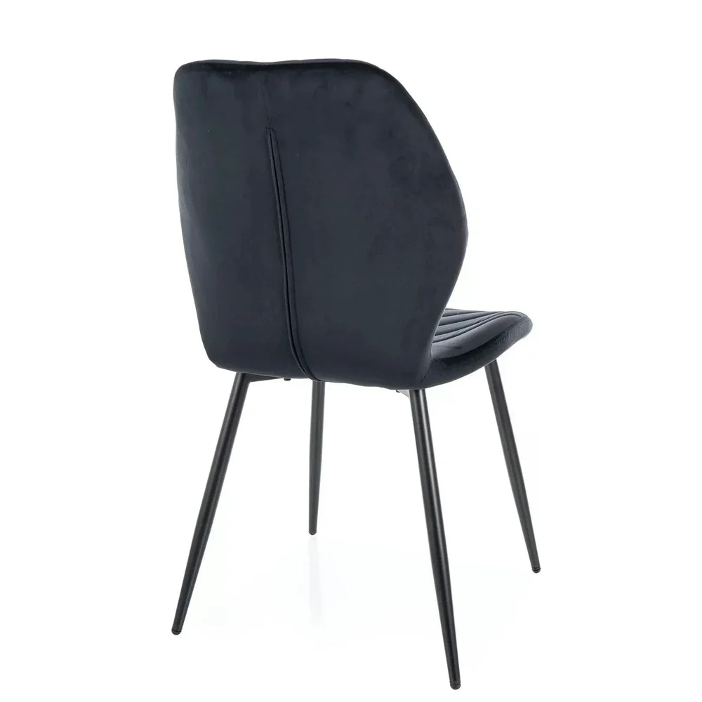 Scaun MIKE – 48x56x86 cm, negru Bluvel 19 / negru, stofă catifelată / metal [3]