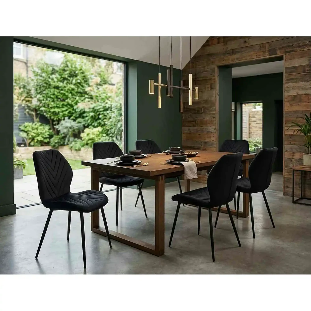 Scaun MIKE – 48x56x86 cm, negru Bluvel 19 / negru, stofă catifelată / metal [4]