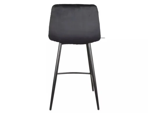 Scaun MILA H-2 VELVET – 43x40x87 cm, negru / negru mat, stofă catifelată / metal [4]