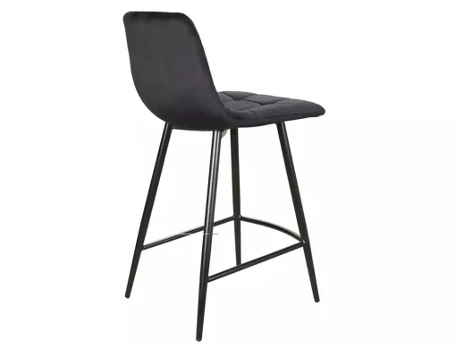 Scaun MILA H-2 VELVET – 43x40x87 cm, negru / negru mat, stofă catifelată / metal [5]