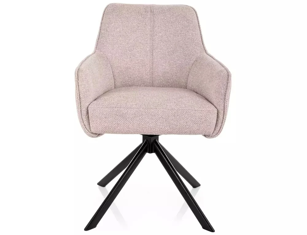 Scaun NOTTI LEO – 50x55x83 cm, bej deschis / negru mat [3]