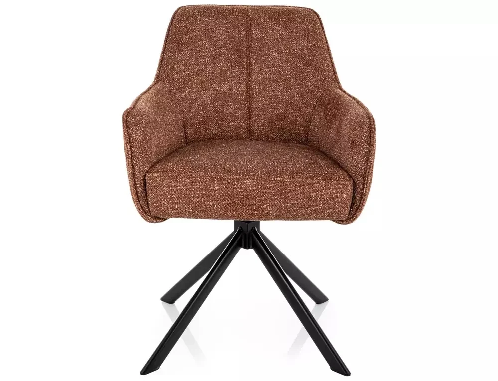 Scaun NOTTI LEO – 50x55x83 cm, camel / negru mat [3]