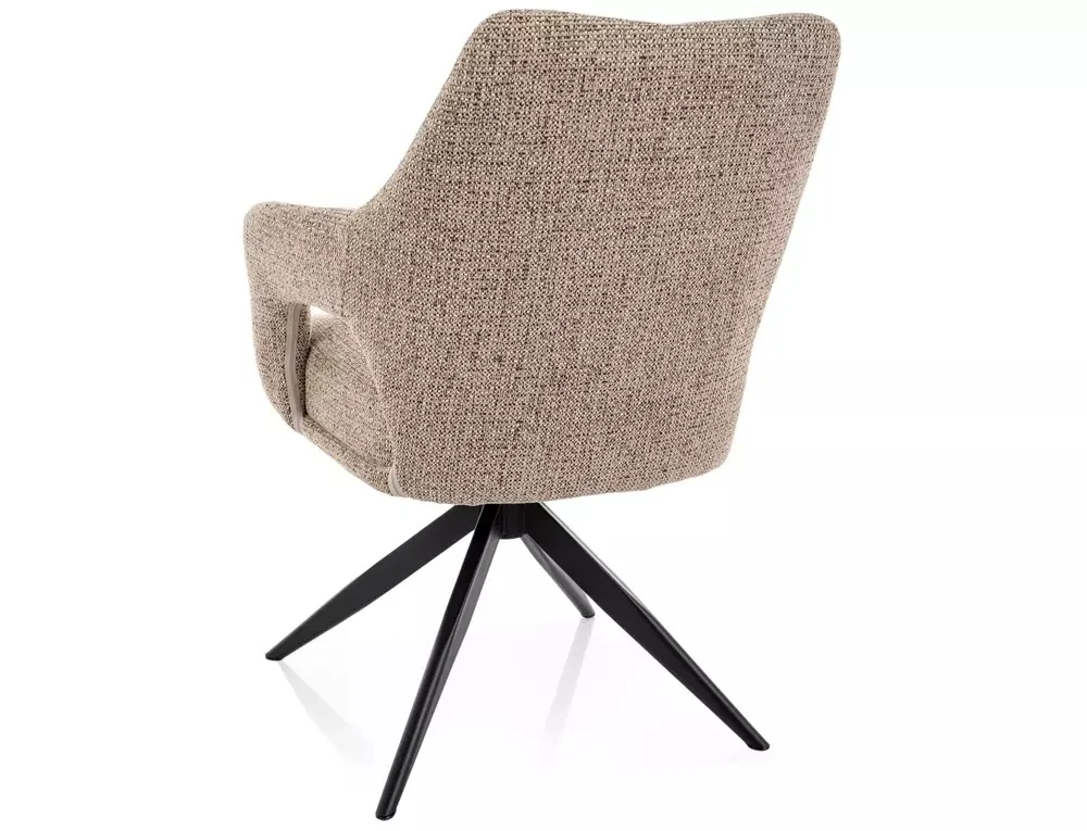 Scaun OLSEN NOELLE – 48x59x86 cm, bej inchis / negru mat [2]