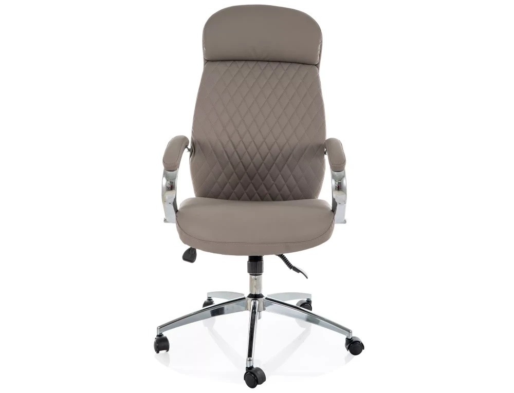 Scaun Q-09 – H118-126xL64xA63 cm, gri / argintiu, piele ecologică / metal [3]
