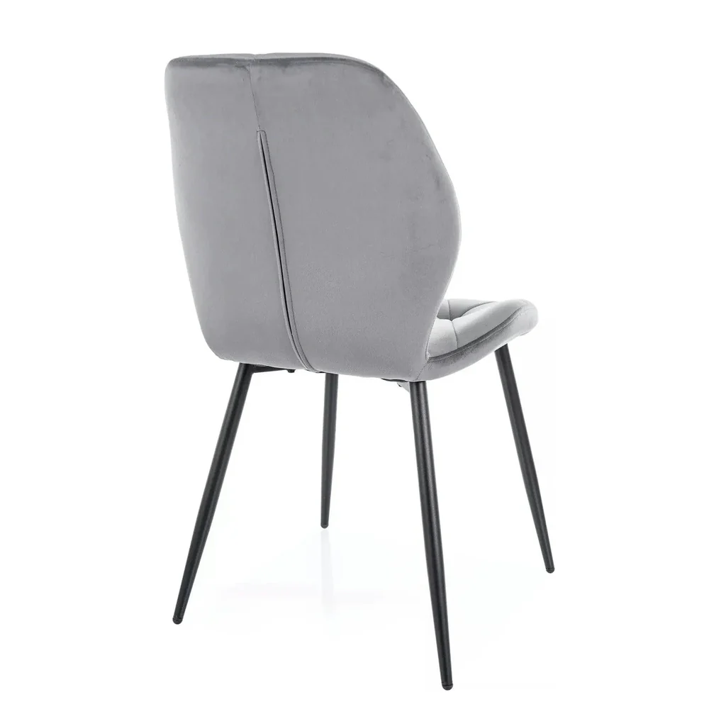 Scaun RICK – 48x56x86 cm, gri Bluvel 14 / negru, stofă catifelată / metal [4]