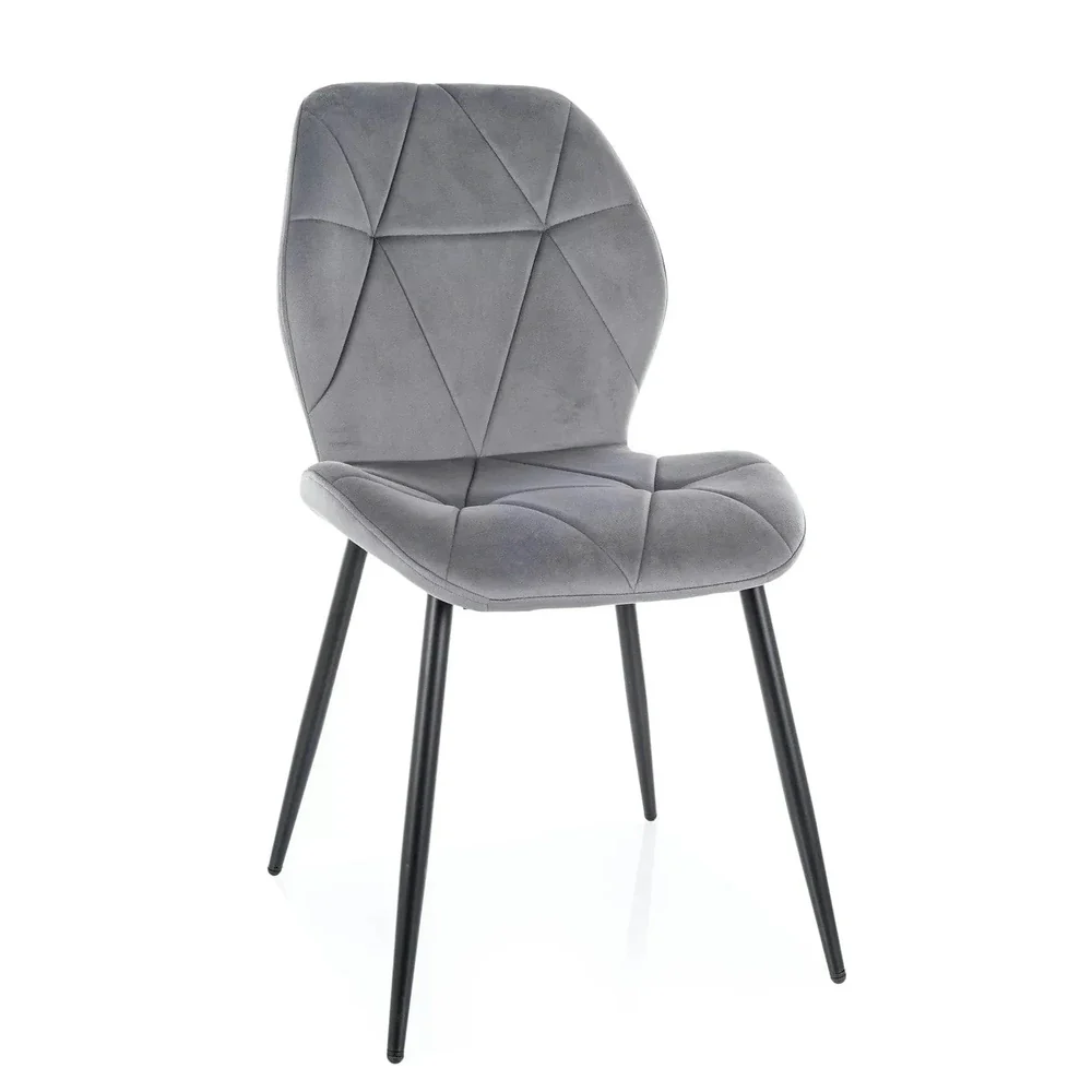 Scaun RICK – 48x56x86 cm, gri Bluvel 14 / negru, stofă catifelată / metal [7]