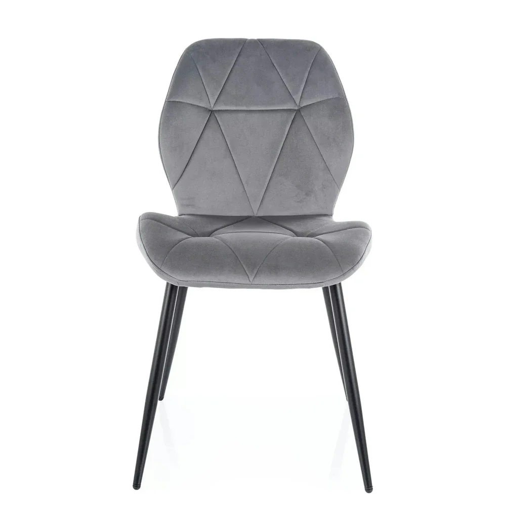 Scaun RICK – 48x56x86 cm, gri Bluvel 14 / negru, stofă catifelată / metal [3]