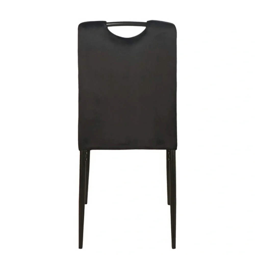Scaun RIP – 44x38x92 cm, negru, stofă catifelată / metal [3]