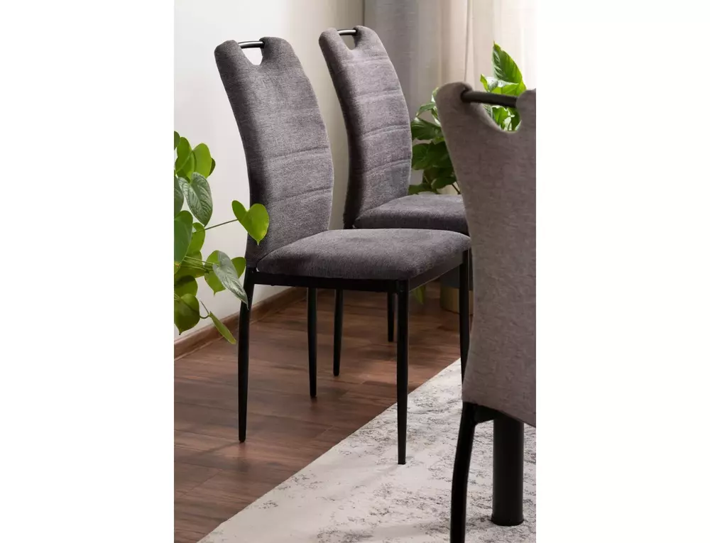 Scaun RIP – 44x38x92 cm, gri închis / negru, stofă clasică / metal [5]