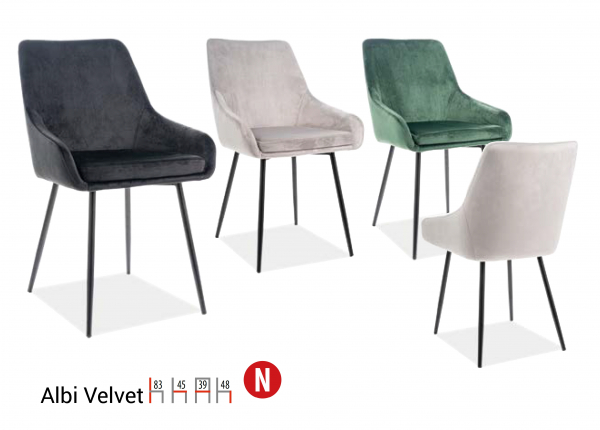Scaun Albi Velvet Verde – l39 x A45 x H83 cm [2]