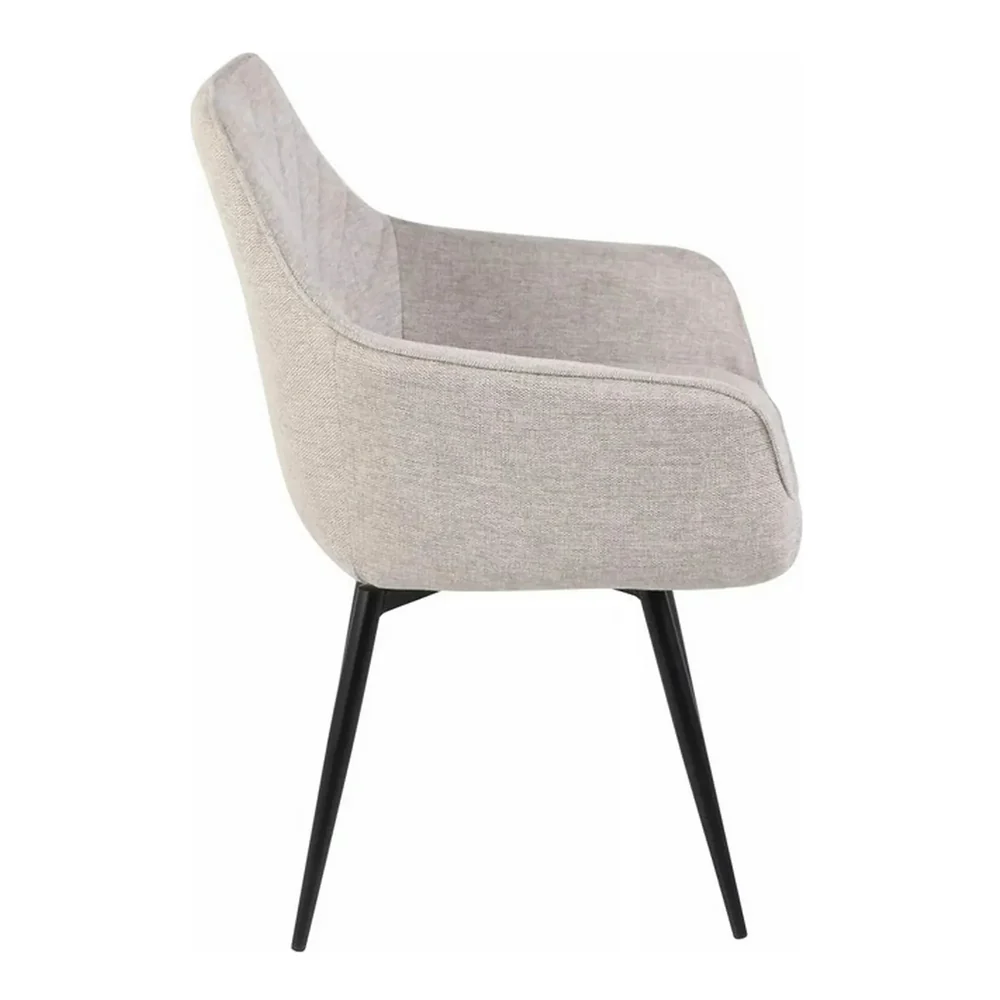 Scaun SERVIO, bej deschis - Brego 31, stofa clasica/metal, 55x58x88 cm [2]