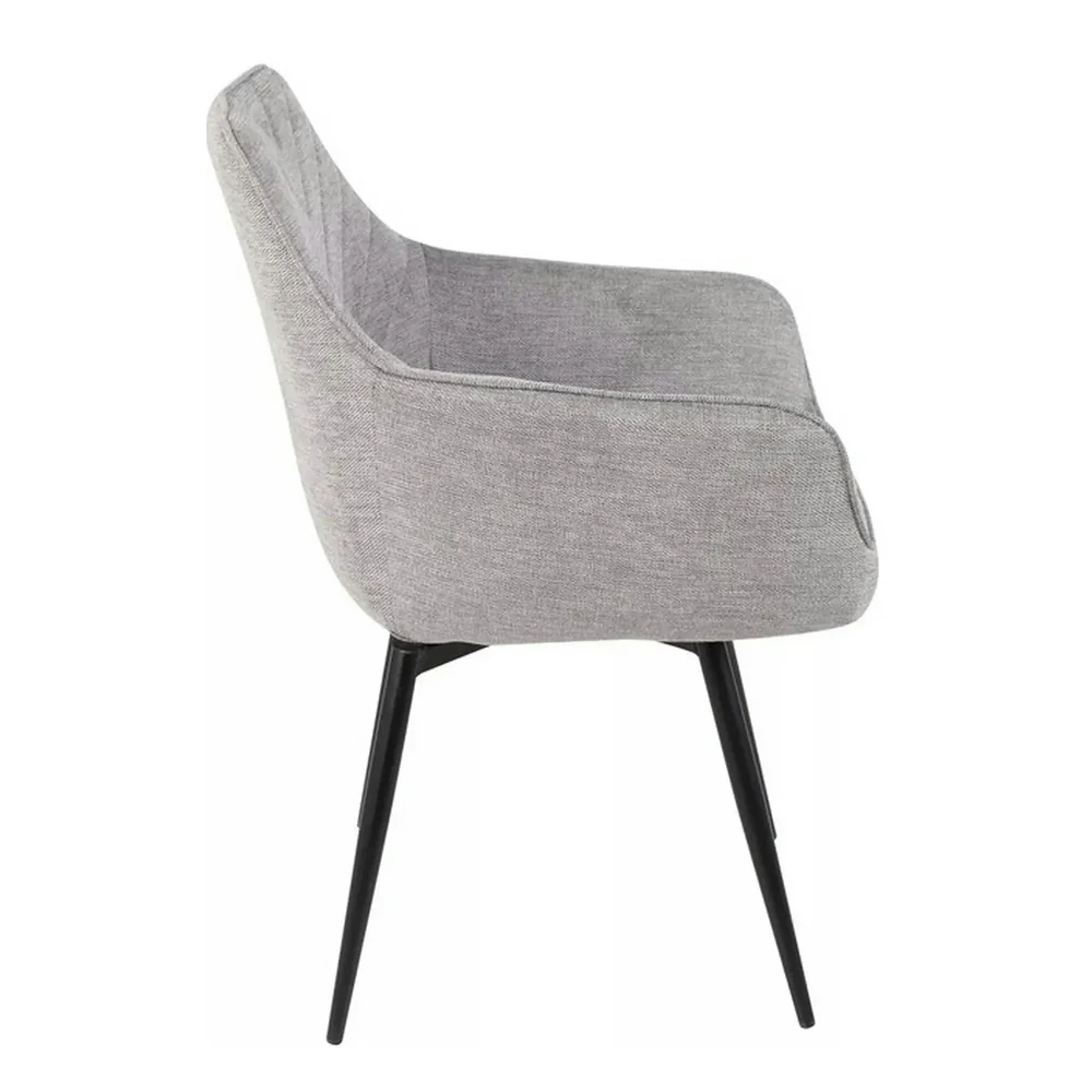 Scaun SERVIO BREGO – 55x45x88 cm, gri deschis Brego 07 / negru [2]