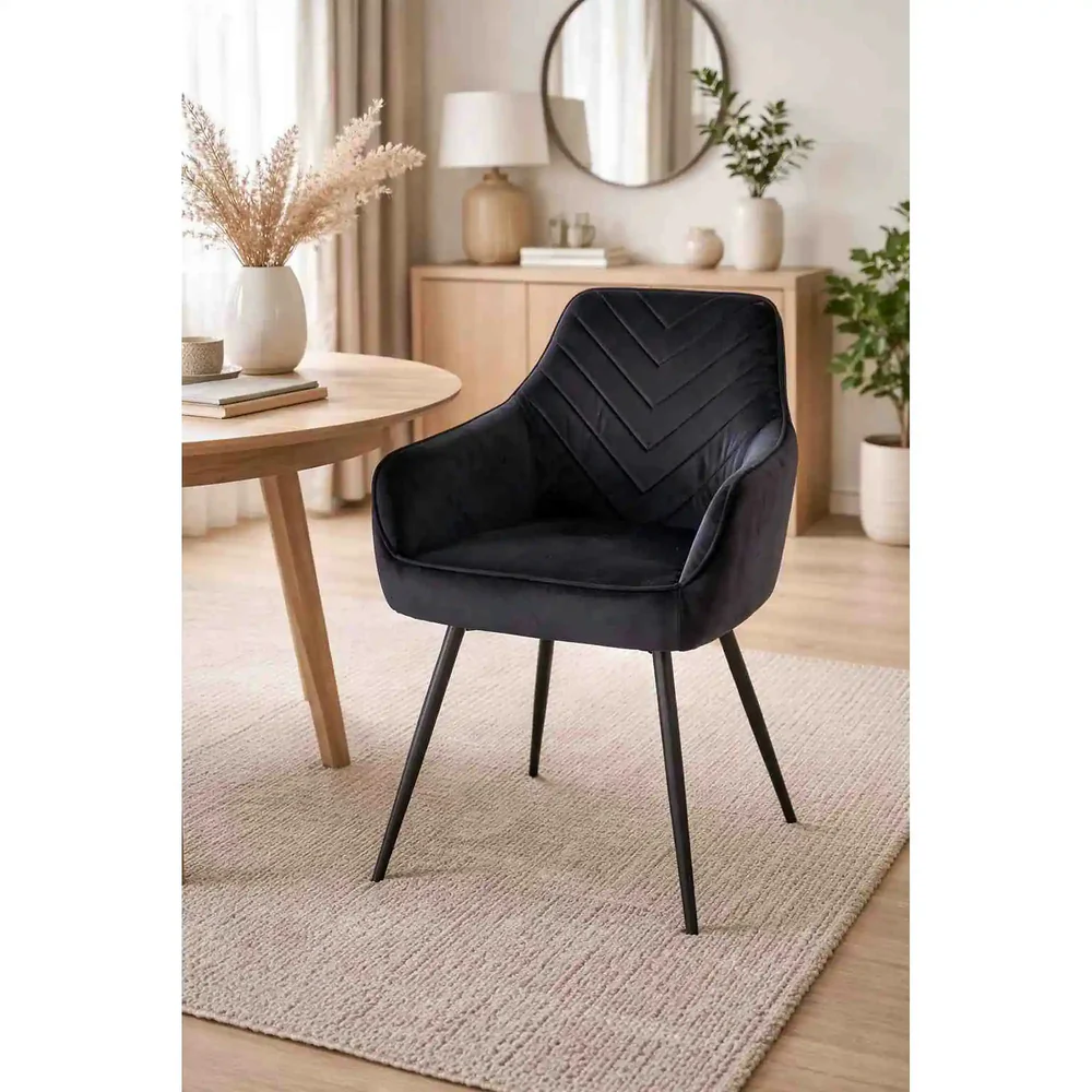 Scaun SERVIO – 55x58x88 cm, negru Bluvel 19 / negru [3]