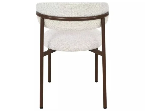 Scaun tapițat Elton II 255 - 56x46x80 cm , bej deschis/nuc [3]