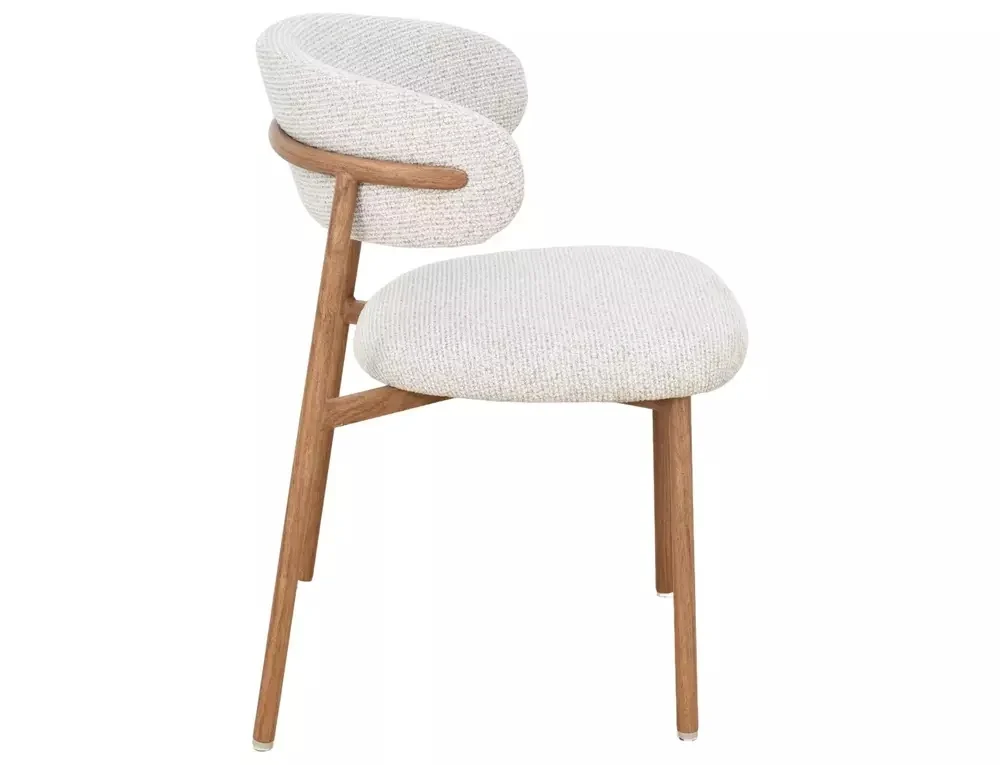 Scaun tapițat Elton II 253 - 56x46x80 cm , bej deschis/stejar [4]