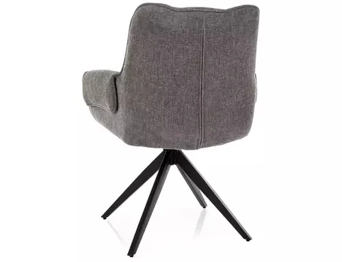 Scaun tapițat GIO – 49x62x86 cm, gri / negru mat [3]