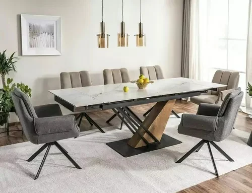 Scaun tapițat GIO – 49x62x86 cm, gri / negru mat [4]