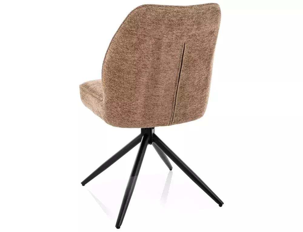 Scaun tapițat JOHN RAVEN – 51x47x83 cm, latte 34 / negru mat [2]