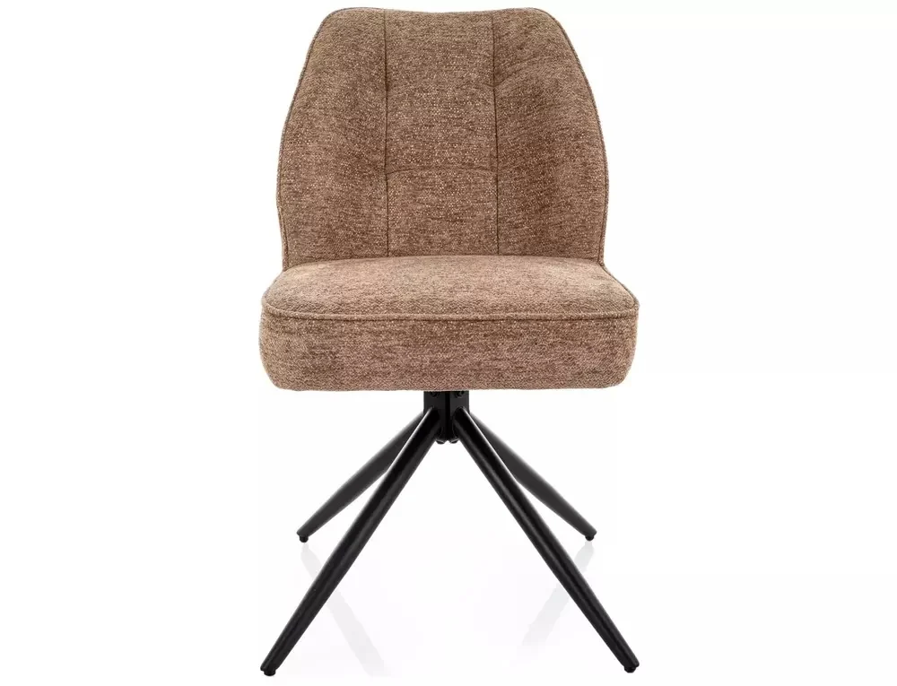 Scaun tapițat JOHN RAVEN – 51x47x83 cm, latte 34 / negru mat [3]