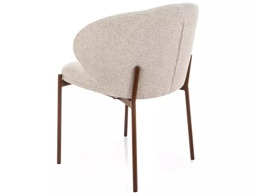 Scaun tapițat Kioto D 255 bej deschis / nuc [2]