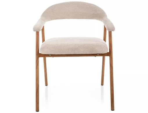 Scaun tapițat Lagos D Raven -  49x57x76 cm, bej 24 / stejar [2]