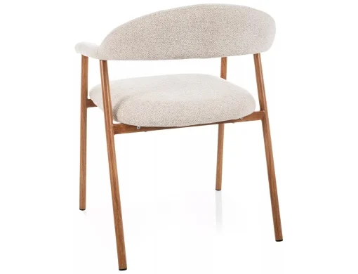 Scaun tapițat Lagos D Raven -  49x57x76 cm, bej deschis 22 / stejar [2]