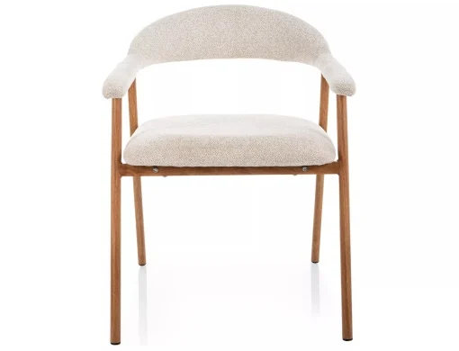 Scaun tapițat Lagos D Raven -  49x57x76 cm, bej deschis 22 / stejar [3]