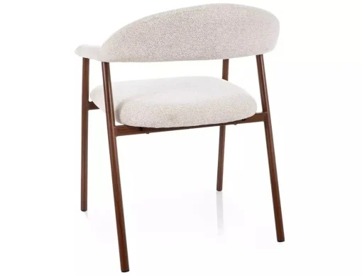 Scaun tapițat Lagos D Raven -  49x57x76 cm, bej deschis 22 / nuc [2]