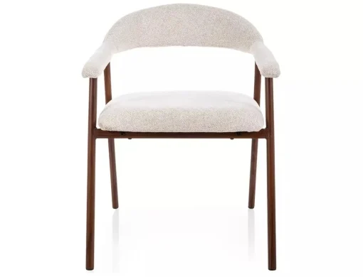 Scaun tapițat Lagos D Raven -  49x57x76 cm, bej deschis 22 / nuc [4]