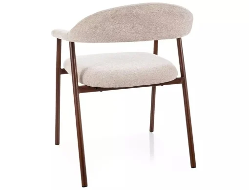 Scaun tapițat Lagos D Raven -  49x57x76 cm, bej deschis 24 / nuc [2]