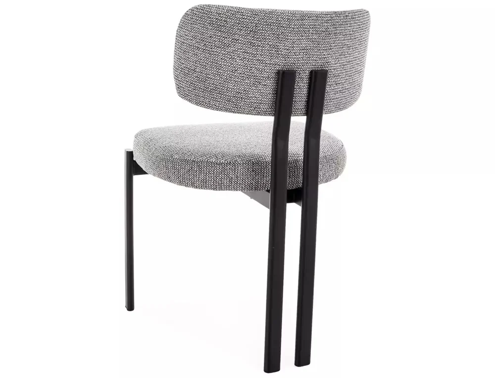 Scaun tapitat Misaki 254 gri/negru mat - H81 cm [2]