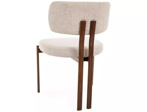 Scaun tapitat Misaki D 255 bej deschis / nuc - H81 cm [3]