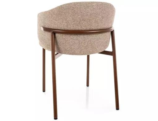 Scaun tapițat OSAKA D 253 – 54x48x77 cm, bej 253 / nuc [2]