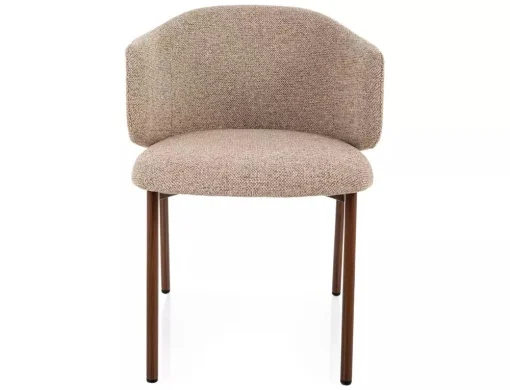 Scaun tapițat OSAKA D 253 – 54x48x77 cm, bej 253 / nuc [3]