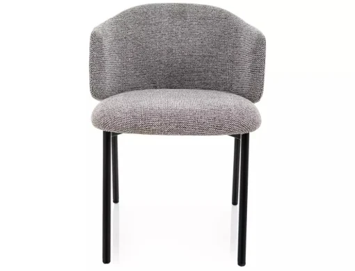 Scaun tapițat OSAKA 254 – gri / negru mat, 54x48x77 cm [3]