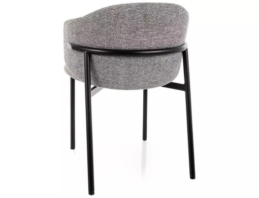 Scaun tapițat OSAKA 254 – gri / negru mat, 54x48x77 cm [2]