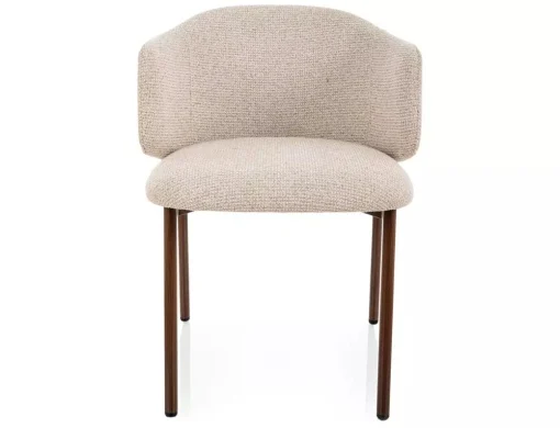 Scaun tapițat OSAKA D 255 – 54x48x77 cm, bej deschis / nuc [2]