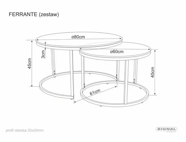 Set 2 masute FERRANTE K, 80 x 42 cm/60 x 38 cm, travertin bej mat cu casmir [2]
